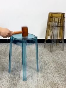 Ghế ăn đẹp ghế nhựa trong suốt xếp chồng bền đơn giản dễ vệ sinh chống thấm nước tiết kiệm không gian