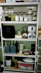 GIVENUSM Stainless 6-layer Metal Rack - Heavy Duty Adjustable Steel Goods Storage Shelf #HJ03