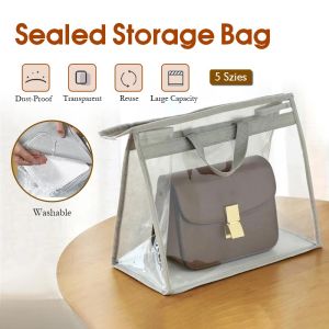 Transparent Bag Cover Dust Bag Cover Waterproof Multipurpose Handbag Protector Hanging Bag Organizer
