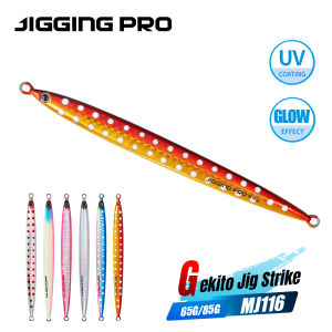 JIGGING PRO Gekito Jig Strike 65g 85g Long Casting Jigs Metal Jig Fishing Lure Inshore Boat Fishing Seawater Fishing Bait