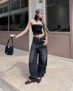 Rolls Jeans (กางเกงขากระบอกวินเทจ ทรงสวยใส่ได้ทั้งเอวสูงและเอวต่ำ)