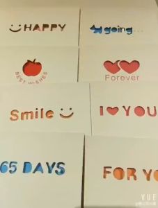 🇲🇾 🏆 Large Creative Hollow Out Greeting Card Envelope Business Florist Activity Gift Wish Message Card Kad Ucapan 创意贺卡