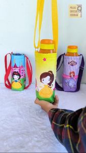 Cooler Bottle Bag Seri Princess Tas Botol Minum Aluminium Sarung Botol Minum Anak Aneka Karakter Souvenir Gift