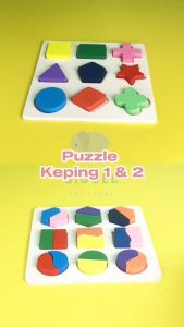 GIGGEL (BISA COD) Puzzle Geometri Mainan Edukasi Anak Papan Susun Sortir Bentuk Rainbow / Puzzle Kayu Pilar Basic Shape Balok Susun / Wooden Toys Matching Shape Import