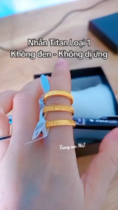 (Giá 1 chiếc) Nhẫn nữ sọc mắt mèo titan cao cấp không gỉ