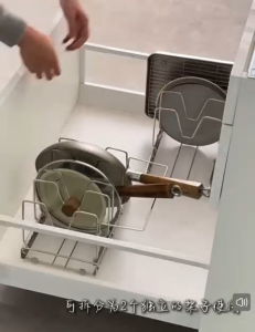 ✳️TSG65✳️ SS201 Expandable Pots Lids Storage Rack Adjustable Pans Storage Rack Retractable Cabinet Organizer Rack Under Sink Organizer Rack Kitchenware Divider Holder for Baking Plate Baking Tray Plates Cutting Boards Muffin Tins Baking Sheet