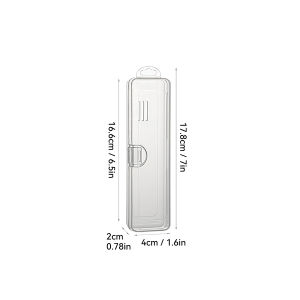 WORTHBUY Toothbrush Box Transparent Organizer Case Travel Portable Toothbrush Holder Plastic Toothpaste Box Storage Container