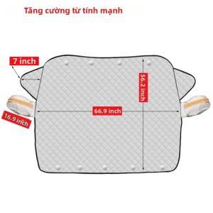 SEAMETAL | SEAMETAL Tấm Che Kính Chắn Gió Ô Tô Chống Nước Có Nam Châm Mạnh Mẽ Tấm Che Nắng Tấm Chắn Tuyết Tấm Che Màn Hình Phía Trước Ô Tô Cho Tất Cả Các Mùa