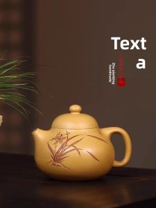 CANGHUTIANXIA | Bình Trà Đất Sét Tím Khắc Thủ Công