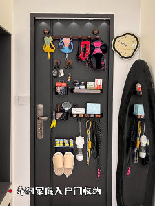 ตู้ใส่สายรัดด้านนอกประตูบ้านสำหรับสุนัข ตู้จัดระเบียบของเล่นสัตว์ ตู้โชว์สายรัด ตู้จัดวางของสำหรับบ้าน สไตล์โมเดิร์น ไม่ต้องติดตั้ง