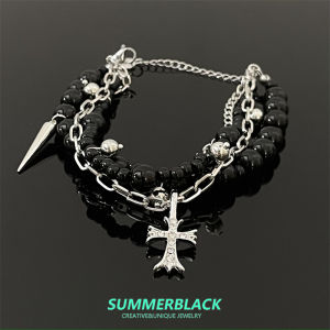 Luxurious Cross Beaded Bracelet for Women Student Best Friend Handmade Jewelry Fashionable Trendy Fresh out New 2024 Model