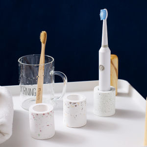 Water Absorbent Tumbler Toothbrush Holder Stone