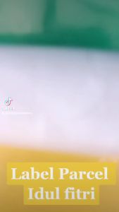 Pita PARCEL LEBARAN IDUL FITRI / Label Parsel Sablon Emas isi 10 pc