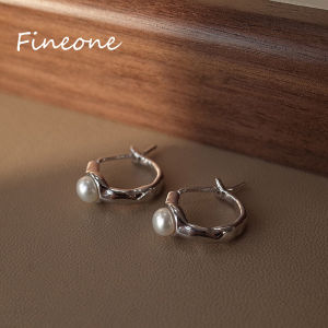 1 Pair French Romantic Sweet White Stud Hoop Earrings Simple And Elegant Jewelry For New Women Girls Accessories