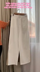 Quần Ống Rộngquần Ống Suông Lưng Cao Chất Đũi Nhật Khóa Trước Nhiều Màu Có Big Size Đến 3xl