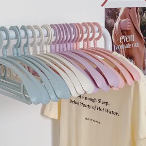 No-Bulge No-Trace Plastic Clothes Drying Rack Thickened Windproof Non-Slip Clothes Hanger for Dormitory Home Use Macaron Color