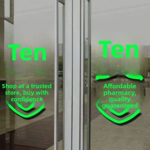 Modern Simplicity Dental Clinic Pharmacy Window Wall Decorative Adhesive Sticker Glass Decal Practice Business Sign PVC Material