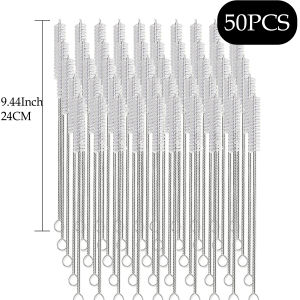 Straw Cleaner Brush Kit for Stanley - (4-Size) Extra Long Pipe Cleaners Straw Cleaning Brush for Tumbler Bottle