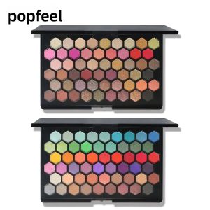 Bảng Phấn Mắt 54 Màu POPFEEL Kèm Cọ Màu Lì Và Ánh Nhũ Đa Năng Cho Lớp Trang Điểm Rạng Rỡ Lâu Trôi Dễ Sử Dụng Kích Thước Đầy Đủ