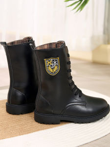 Giày Bốt Martin Màu Đen Cho Trẻ Em Giày Thể Thao Chụp Ảnh Giày Tr� Trống Cho Bé Trai Giày Đi Lễ Cho Bé Trai