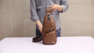 TÚI ĐEO CHÉO NAM DẠO PHỐ DA PU CAO CẤP BỀN ĐẸP PHONG CÁCH TRẺ TRUNG NĂNG ĐỘNG DTN12 - Thương hiệu AZAGO