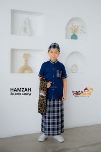Sarkoci Anak Laki Laki Kakadede Set Sarung Instant Plus Peci Sajadah Setelan Baju Muslim Anak Cowok