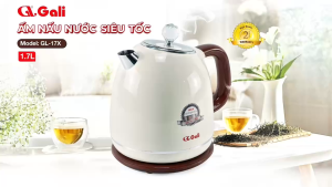 Ấm Siêu Tốc Gali GL-17X 1.7L | Inox SUS 304 – 2 Lớp Cách Nhiệt | Tự Ngắt – Đun Nhanh | Bảo Hành Chính Hãng 24 Tháng .