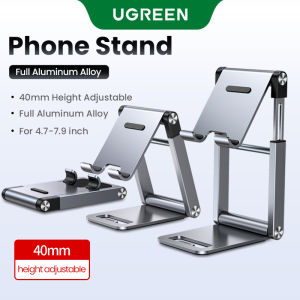 UGREEN Cell Phone Stand Desk Liftable Adjustable Aluminum Mobile Tablet Holder Compatible for iPhone 15 14 13 12 Pro Max iPhone 11 X SE XS XR 8 Plus 6 7 6S Samsung Galaxy Note20 S22 S21 S9 S8 S7 Smartphone for 4.7-7.9 Inch Phone