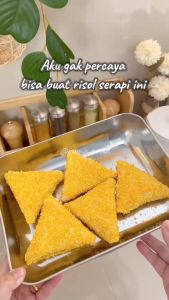 Set Papan Lipat Kulit Risol Multifungsi Warna Gading - Alat Pembentuk Lumpur/Masakan Serbaguna