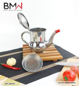 oil pot stainer/wadah tempat minyak/teko teh/teko kopi/teko angsa 800 ml
