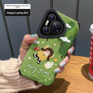 Asina | Protective Phone Case for Girls - Cartoon Soft Leather Full Coverage Shockproof Ultra Thin