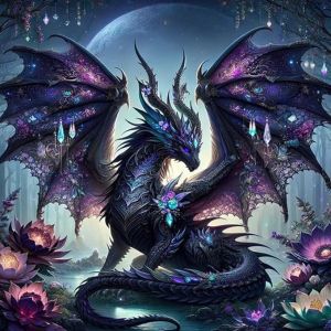 HUACAN 5D Diamond Art Painting Dragon Animal Full Square Round Diamond Mosaic Fantasy Home Decor Handmade Art