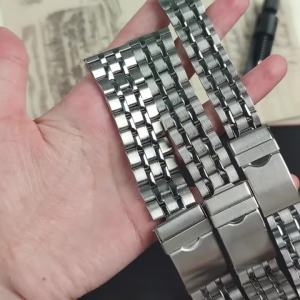 Stainless Steel Watchstrap 18mm 20mm 22mm for Seiko for Rolex Watchband Folding Buckle Flat Interface Metal Bracelet Accessories
