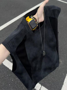 Dyed Breathable Mesh Sleeveless T-Shirt Tank Top