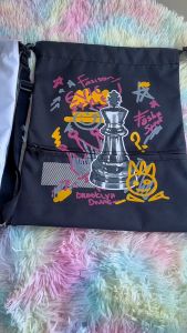 (Bisa COD) Tas Serut Anti Air Water Proof String Bag / Draw String / Gym Sack Tas Olahraga Pria Kekinian Motif CHESS