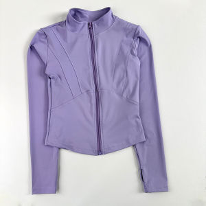 Womens Yoga Outerwear Jacket Long Sleeve Running Fitness Top Zipper Professional Sportswear Autumn Winter Cycling Fitness