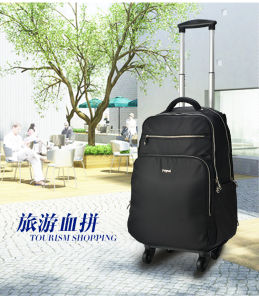 New Double Rod Backpack Travel Suitcase Large Capacity Waterproof Luggage Bag Tour Bag Check-In Box Waterproof Oxford Fabric