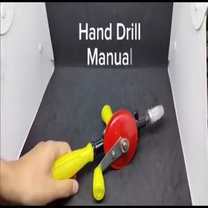 Gerudi Tangan Manual Untuk Kegunaan DIY / Mini Double Pinion Manual Hand Drill Machine with Wooden Handle