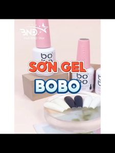 Sơn gel đen trắng trắng sữa Bobo  15ml - Sơn móng tay gel làm nail màu trắng kem chất đặc NailBND