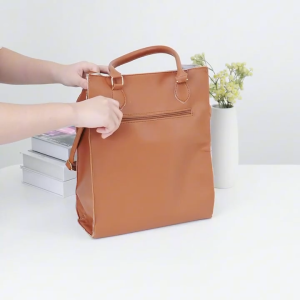 CATHERINE BAGS#8885 Korean sling features a structured shoulder bag for Women design with a prominent front pocket and multiple carrying options.