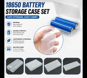 Transparent Battery Organizer Holder For 18650 Cells Secure Snap-Lock Storage Case Portable Protection For Electronics And EDC