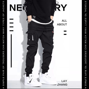 S-5XL Men women Casual Pants Fashion sport Pant long Pants Chinos Elastic Cotton Black large size Cargo pants jogging fitness Container pants