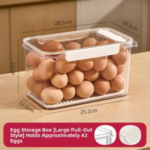 YYIEDERNG | Egg Storage Box Large Capacity Food-Grade Sealed
