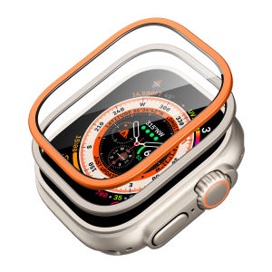 ESR Armorite Miếng Dán Bảo Vệ Màn Hình cho Apple Watch Ultra 4/3/2/1 Ultra 49 mm Bảo Vệ Chuẩn Quân Đội Kính Cường Lực Với Khung Hợp Kim Nhôm Chống Trầy Xước Bộ 2 Chiếc Giữ Nguyên Trạng Thái Gốc
