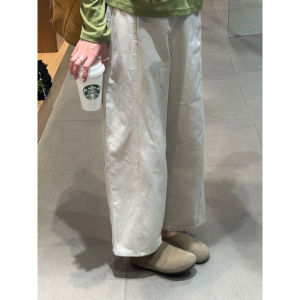 plus Size Loose Fit Casual Straight Leg Jeans Dark Blue Workwear Trousers for Short Women Wide Hip Concealing Comfortable