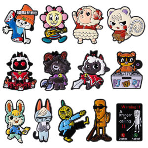 Game Character Enamel Pins Raymond Animal Villagers Evil Goat I Gotta Believe Rap Dog Metal Brooches Lapel Badge Jewelry Gifts
