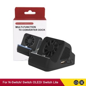 For Switch Portable Multifunction TV Projector Charging Dock For Switch OLED Console With Cooling Fan USB 3.0 Port
