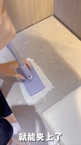 Hands-Free Flat Mop 360° Rotating Lazy Mop for Home Cleaning Mini Mop Auto Fixing Cloth Wet Tissue Wet Dry Wipes Floor Cleaning Window Replacement Towel Pengelap Lantai 懒人平板拖把