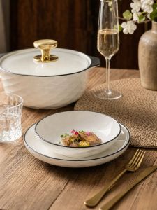 JINGDITAOCI | Japanese Style Ceramic Underglaze White Bowls