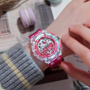 Kids Transparent Luminous Digital Watch & Cute 3D Cartoon Kids Watch